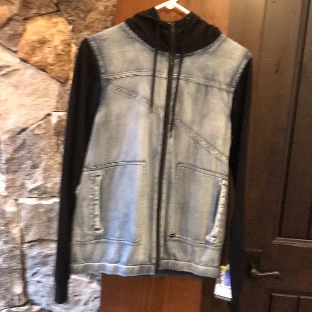 Hooded Denim Sweatshirt
